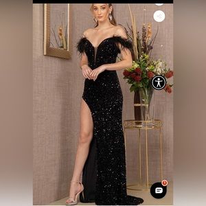 Black sequin dress, purchased 2 weeks ago. Worn once.